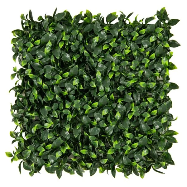 12 Panneaux Muraux en Gazon Artificiel 50 x 50cm Panneaux d'Arbustes en Imitation Topiaire de Gardénia Toile de Fond Murale Haie d'Intimité