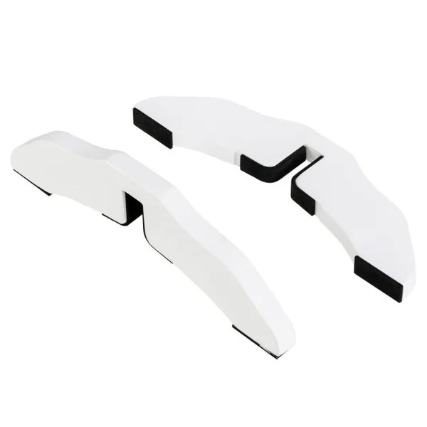 2 Supports de Pied en Bois pour Barrière pour Animaux de 2 CM d'Epaisseur Support de Barrière pour Stabilité Renforcée Marron/Blanc