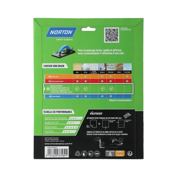 3 Feuilles abrasives Super Flexibles 230x280 Grain 80