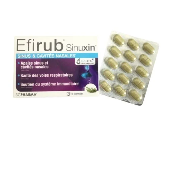 3C PHARMA - Efirub Sinuxin, sinus & cavités nasales - 15 comprimés