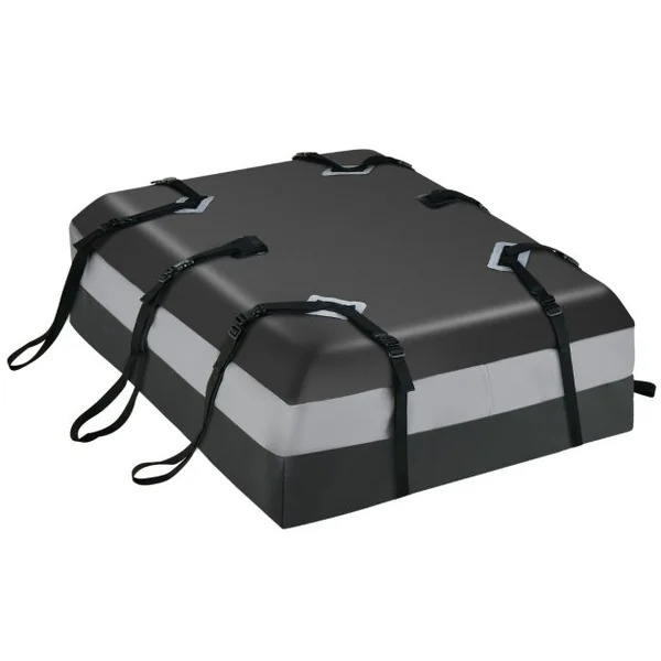 424L Sac pour toit de voiture Transporteur de fret de toit Sac de bagages étanche avec Serrure Gris/Orange