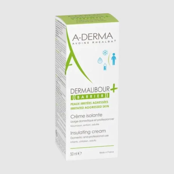 ADERMA Dermalibour+ BARRIER Crème Isolante 50ml - Peaux Agressées - Avoine Rhealba BIO, Cuivre-Zinc