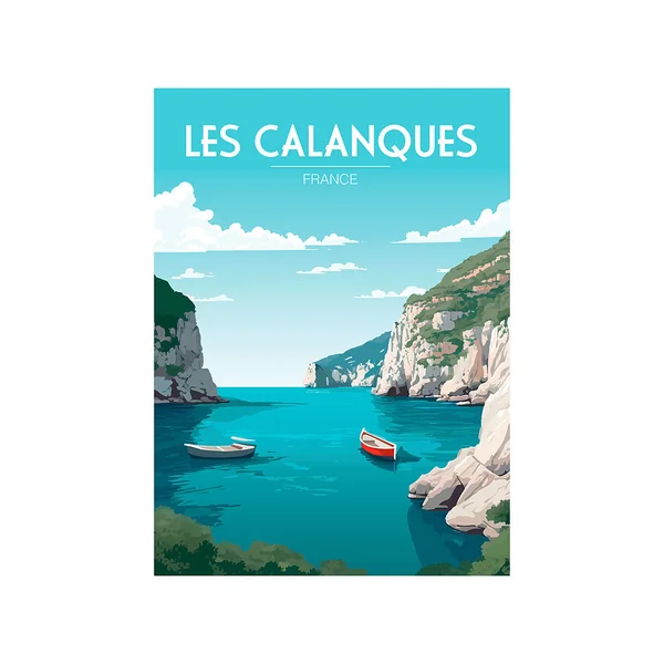 Affiche déco calanques 30x40cm