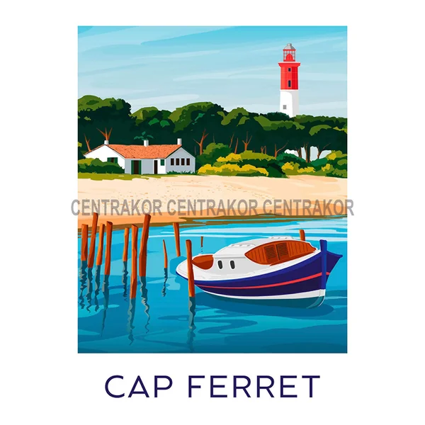 Affiche déco Cap Ferret 30x40cm