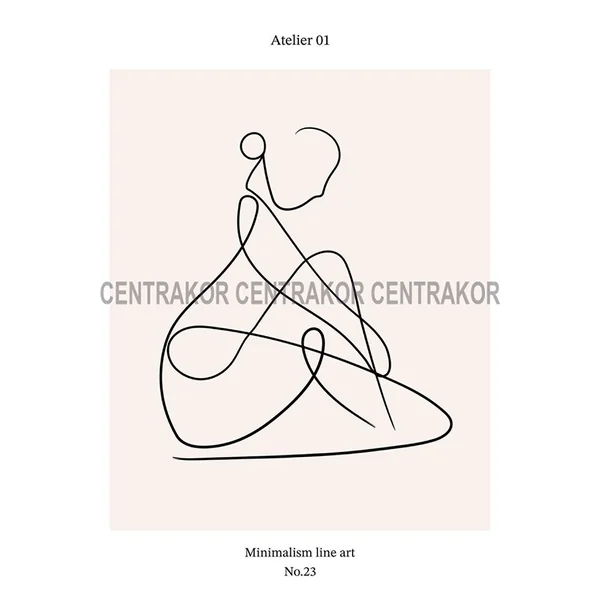 Affiche déco silhouette minimaliste 30x40cm