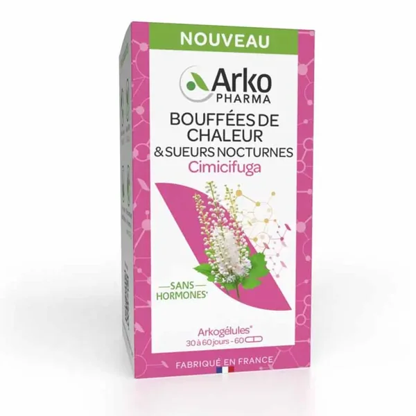 Arkogélules bouffées de chaleur & sueurs nocturnes 60 gélules