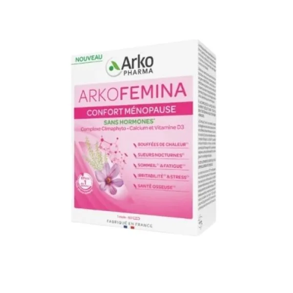 ARKOPHARMA- arkofemina - confort menopause - sans hormones - 1 mois - 60 gelules