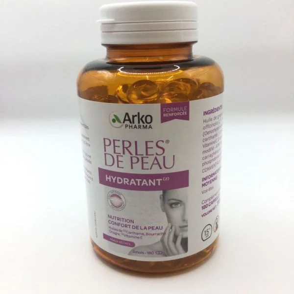 ARKOPHARMA Perles de Peau Hydratant Peaux sèches 180 comprimés cure de 3 mois -3578835505009