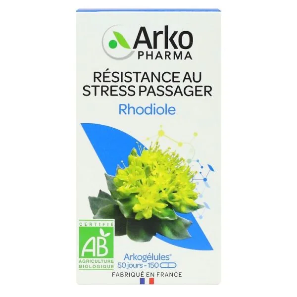 ARKOPHARMA - Résistance au stress passager Rhodiole Bio 150 gélules