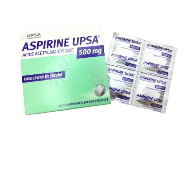 Aspirine UPSA 500 mg, 20 comprimés effervescents