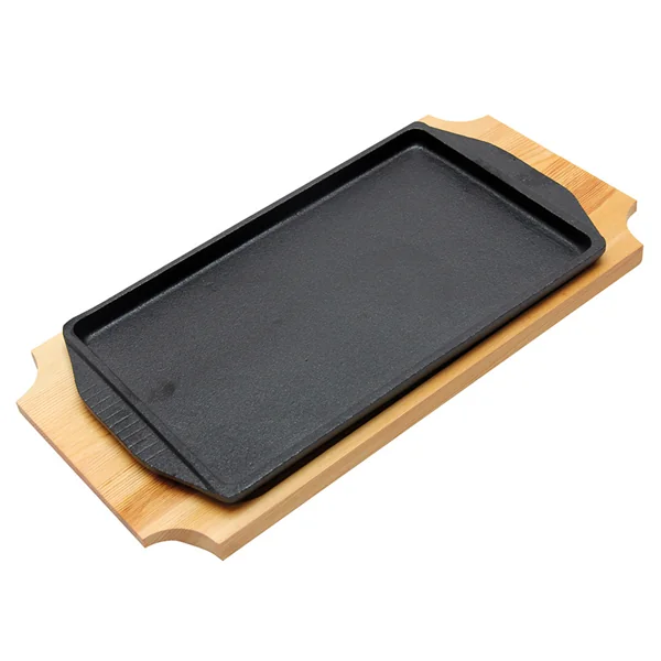 ASSIETTE CHAMPÊTRE + SUPPORT EN BOIS 31x18 CM NOIR FER (8 UNITÉ) - Garcia de Pou
