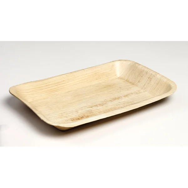 Assiette palmier rectangle Fidji 24 cm