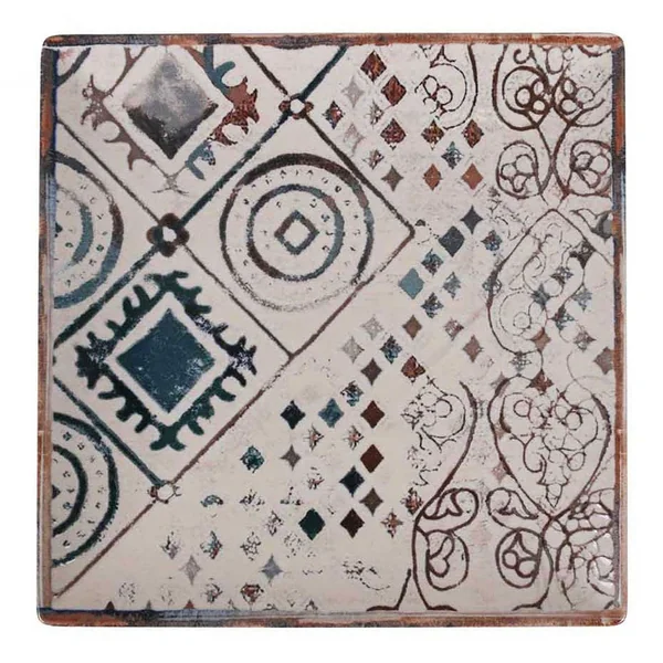 Assiette plate carrée GRECIA 24x24cm