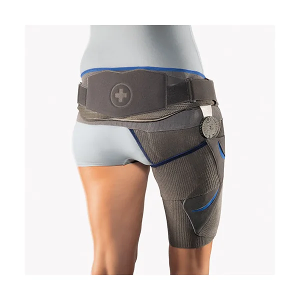 Attelle articulée de stabilisation et protection de la hanche