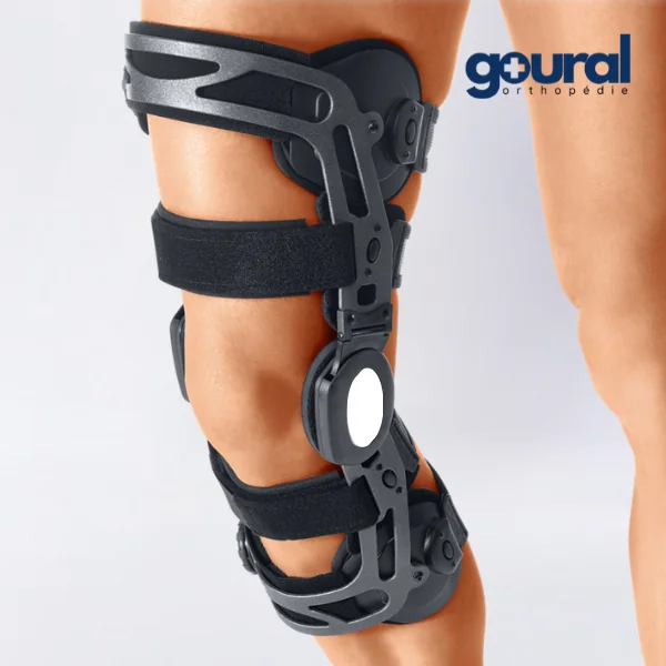 Attelle de genou indiquée pour la gonarthrose (arthrose du genou) Genudyn OA pour adulte et pédiatrique