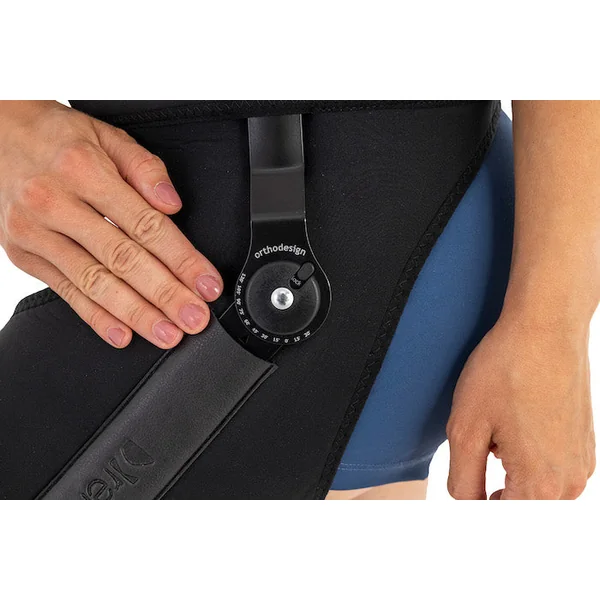 Attelle de hanche avec stabilisateur articulée réglable
