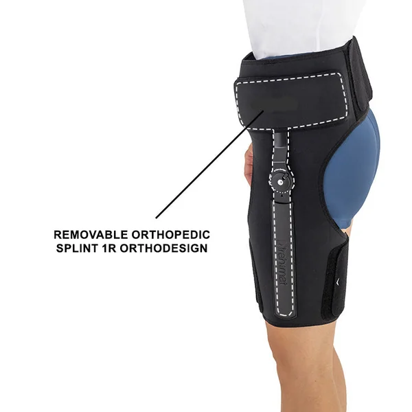 Attelle de hanche avec stabilisateur articulée réglable