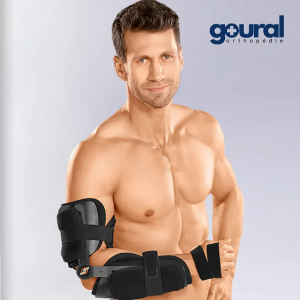Attelle d'immobilisation articulée avec contrôle de la flexion-extension Coude-Main SP