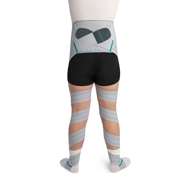 Attelle-bandage de dérotation tibio-fémorale bi-latérale ou mono-latéral