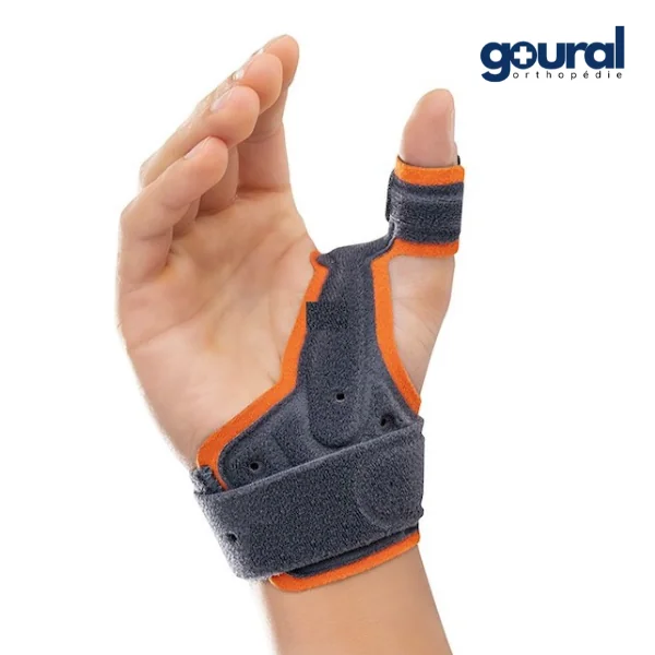 Attelle-orthèse d'immobilisation du pouce formable à froid