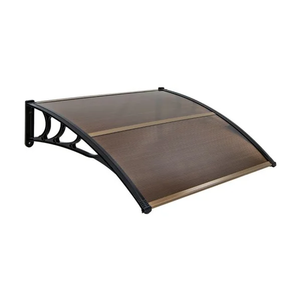 Auvent Porte d'Entree Marquise de Porte et Fenêtre Extérieur Plaque en Polycarbonate Noir/Gris/Café/Blanc