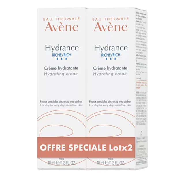 Avene Hydrance riche crème hydratante 2x40ml