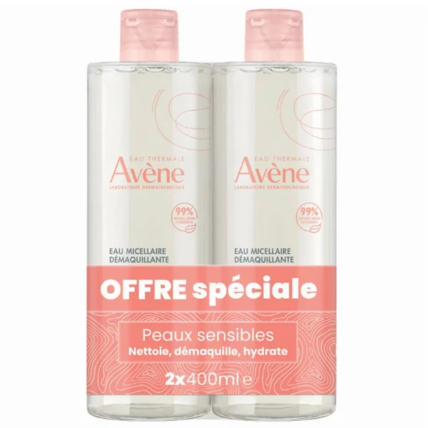 Avène Essential Care lotion micellaire peaux sensibles 2x400ml