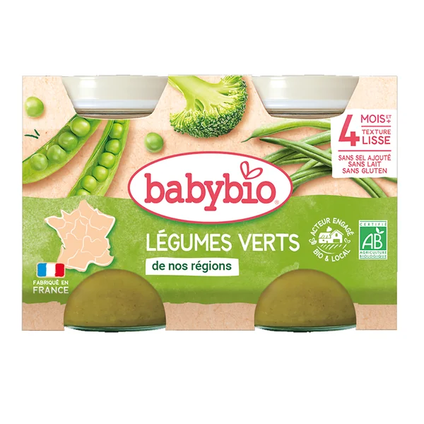 Babybio Petit pot légumes verts 2 x 130g