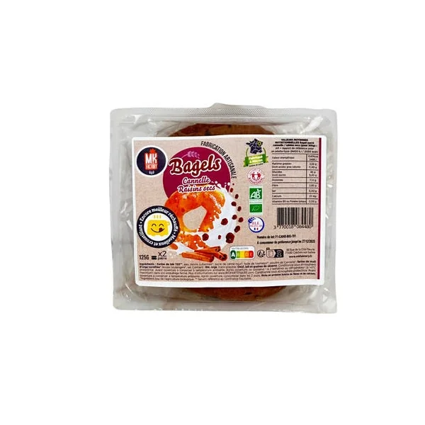 Bagels cannelle raisins secs (2) 125g