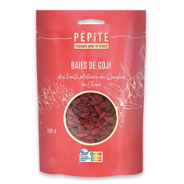 Baies de goji bio 200g séchées – Pépite
