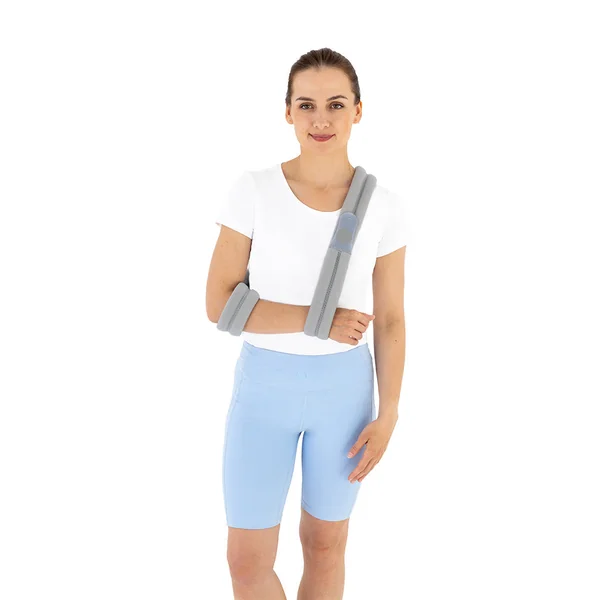 Bandage de maintien de l'épaule et coude compatible avec plâtre