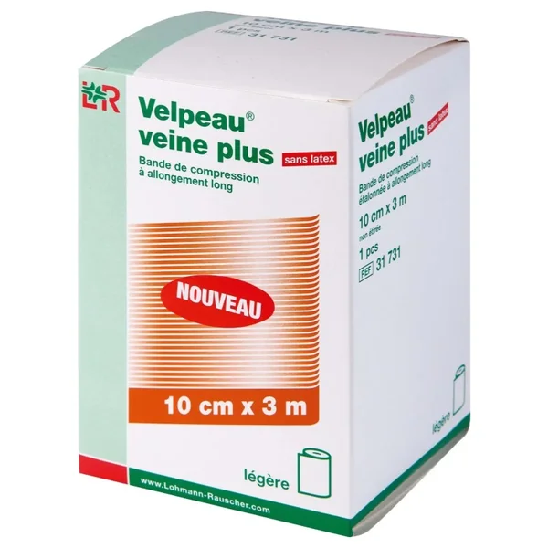 Bande de compression légère à allongement long Velpeau Veine Plus par Lohmann & Rauscher