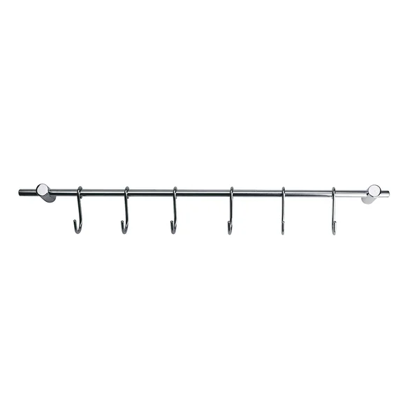 Barre support à ustensiles 6 crochets 40cm