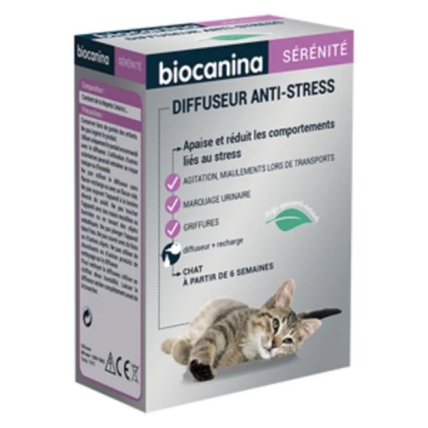BIOCANINA SERENITE Diffuseur Anti-Stress Chat + Recharge 45ml