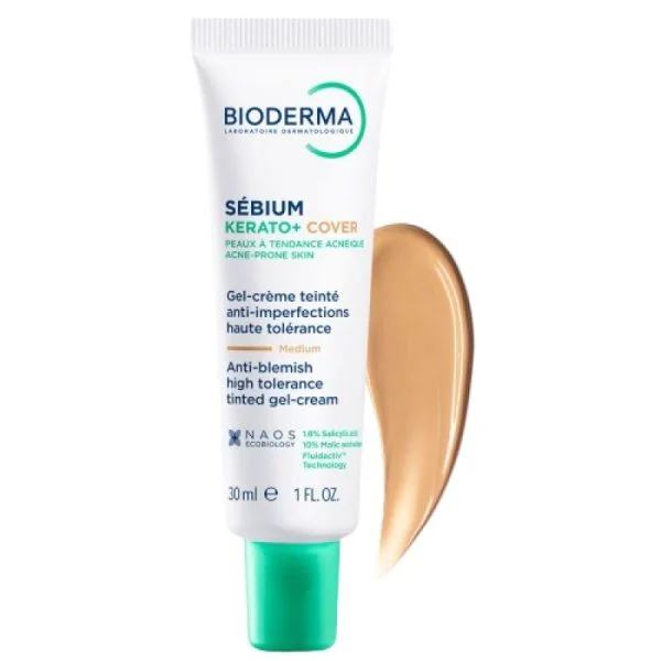 BIODERMA - SEBIUM KERATO + COVER - GEL CREME TEINTE - 30 ML