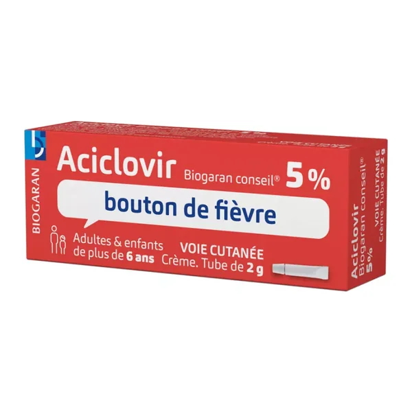 Biogaran Aciclovir 5% crème tube 2g