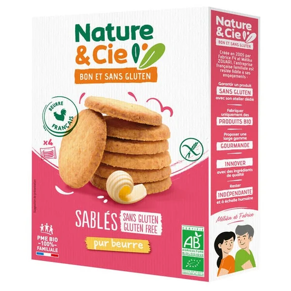 Biscuit sablé pur beurre nature (4 sachets de 4 biscuits) 135g
