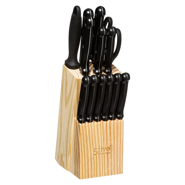 Bloc bois à 11 couteaux et 2 accessoires H 34cm