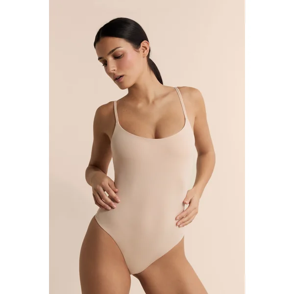 Body en microfibre avec brassière intégrée