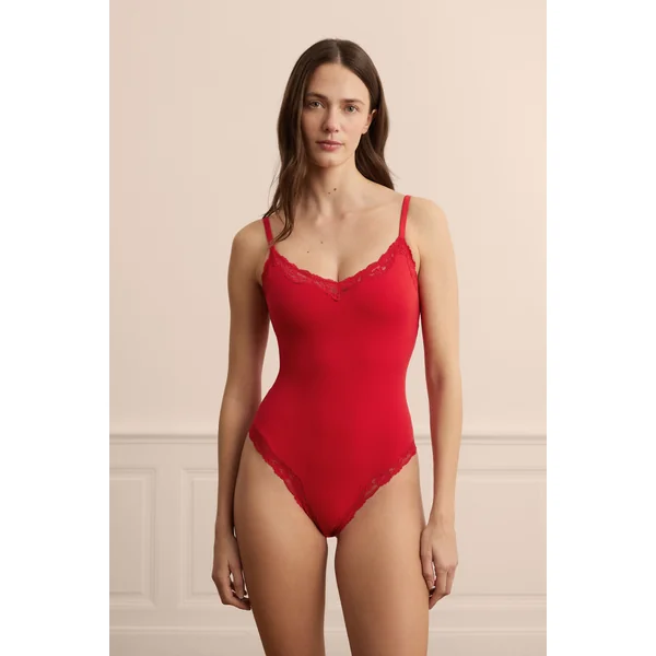 Body en microfibre et dentelle