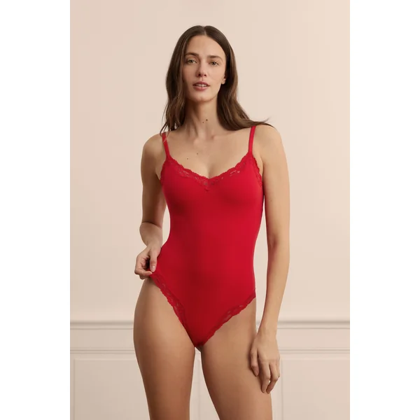 Body en microfibre et dentelle