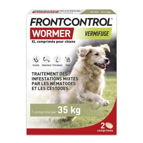 BOEHRINGER INGELHEIM - Frontcontrol wormer vermifuge - 2 comprimés pour chien XL - 4064951023095