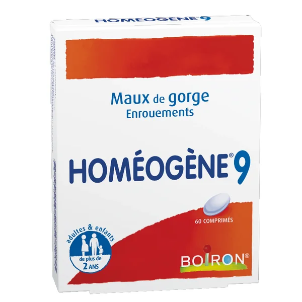 Boiron Homéogène 9 maux de gorge 60 comprimés