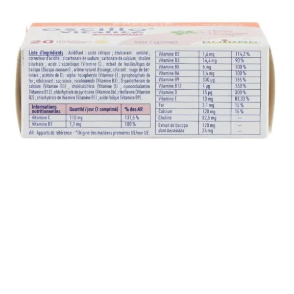 BOIRON OSCILLO VITALITE ADULTES 50+ 20 comprimés
