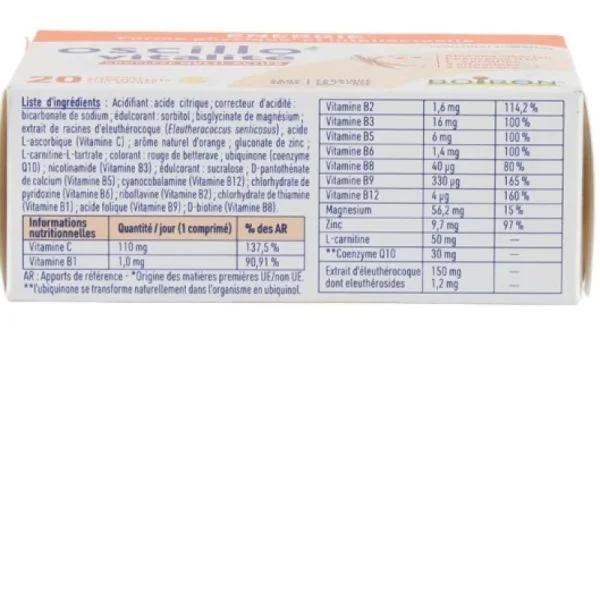 BOIRON OSCILLO VITALITE Complexe Multi-actifs 20comprimés