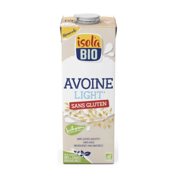 Boisson avoine light sans gluten 1L