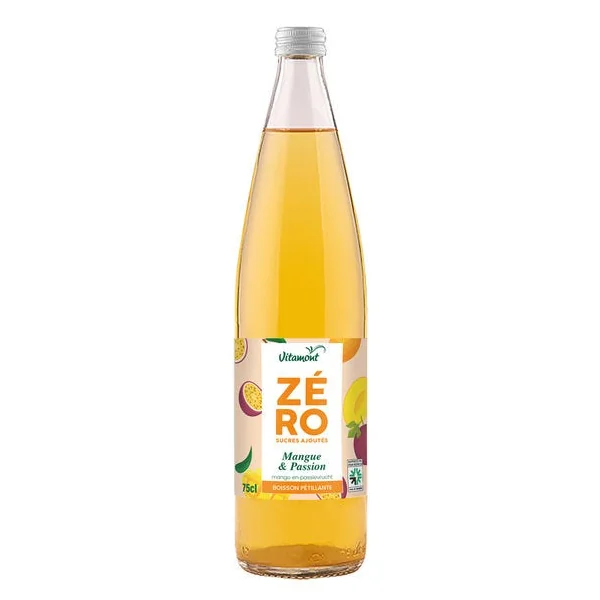 Boisson pétillante Zéro Sucres Ajoutés mangue passion 75cl