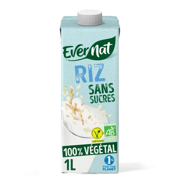 Boisson riz sans sucre 1L Evernat