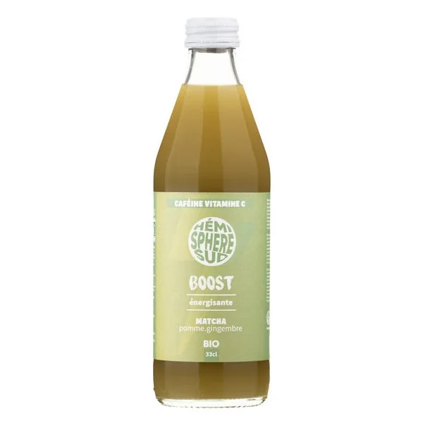 Boisson énergisante Boost matcha pomme gingembre 33cl