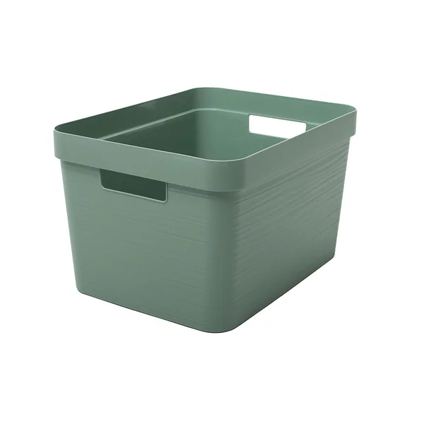 Boite de rangement Stone vert 18L
